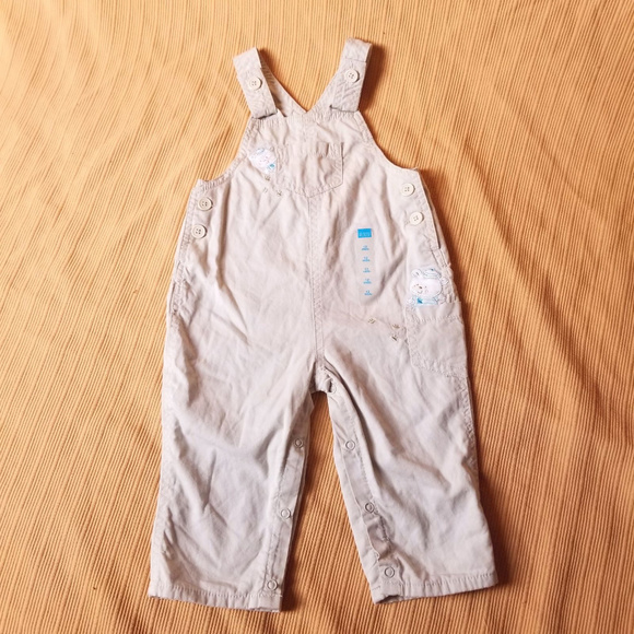 NWT! Children's Place Khaki Overalls size 12 Mos - Picture 3 of 7